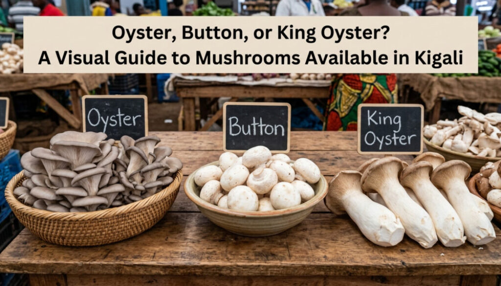 Types of Mushrooms in Kigali: Oyster, Button, King Oyster | Miru Mushrooms